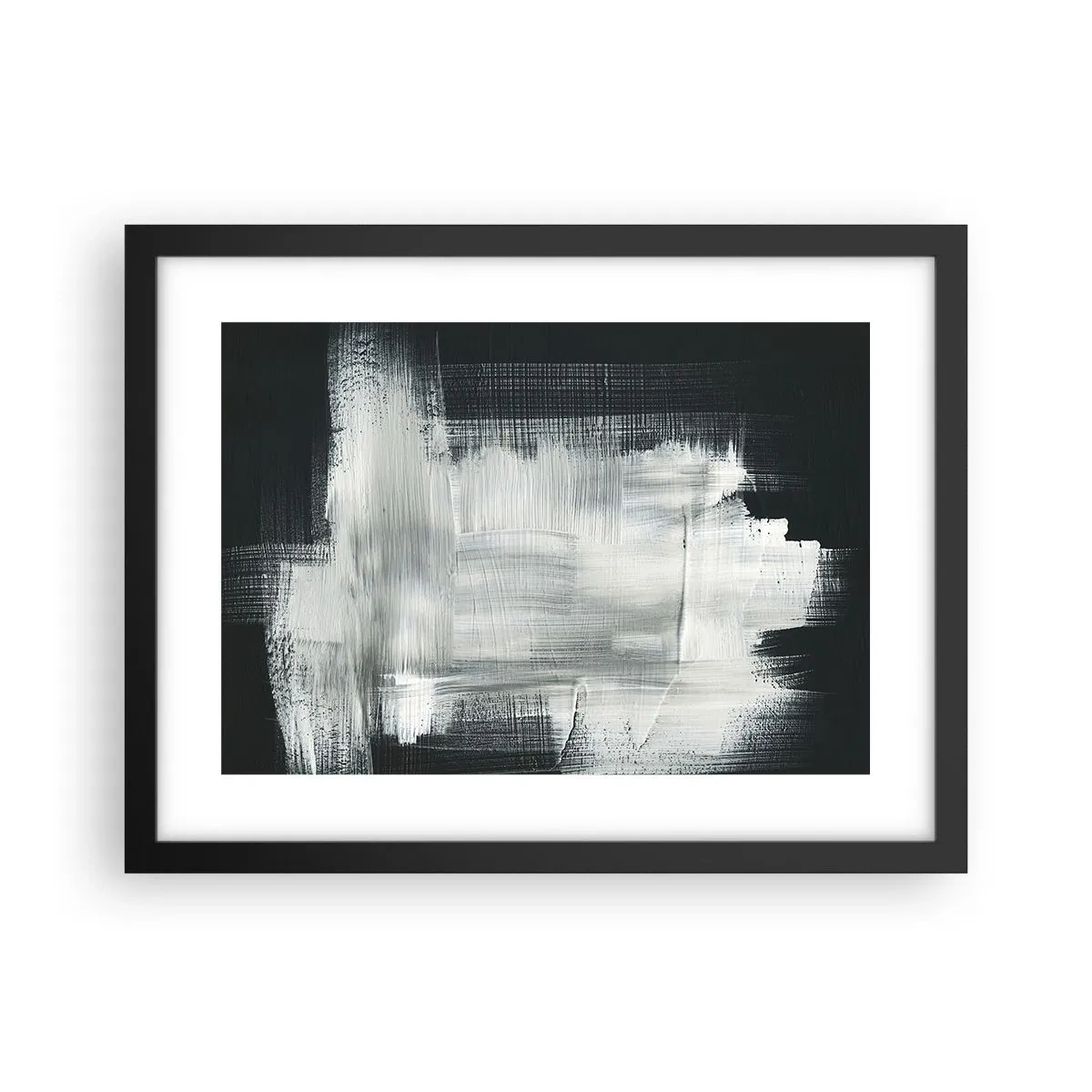 Póster en marco negro - Tejido vertical y horizontal - 40x30 cm