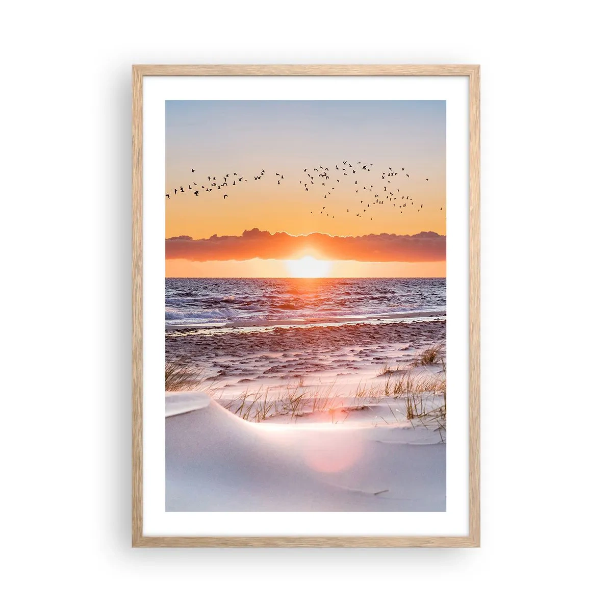 Póster en marco roble claro - Paisaje horizontal - 50x70 cm