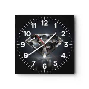 Reloj de pared - Reloj de vidrio - Riqueza y belleza - 30x30 cm