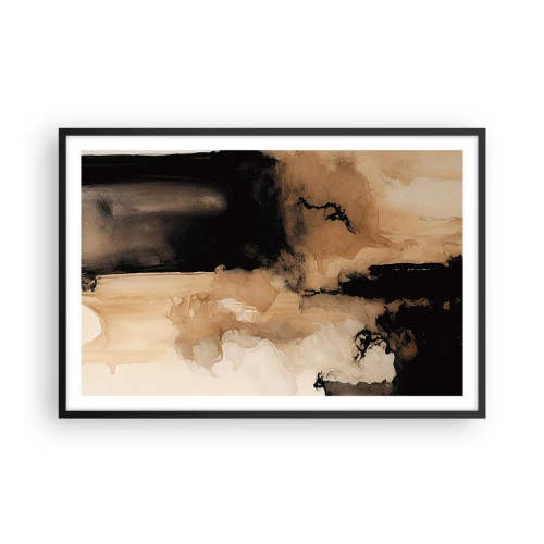 Póster en marco negro - Una abstracción intrigante - 91x61 cm