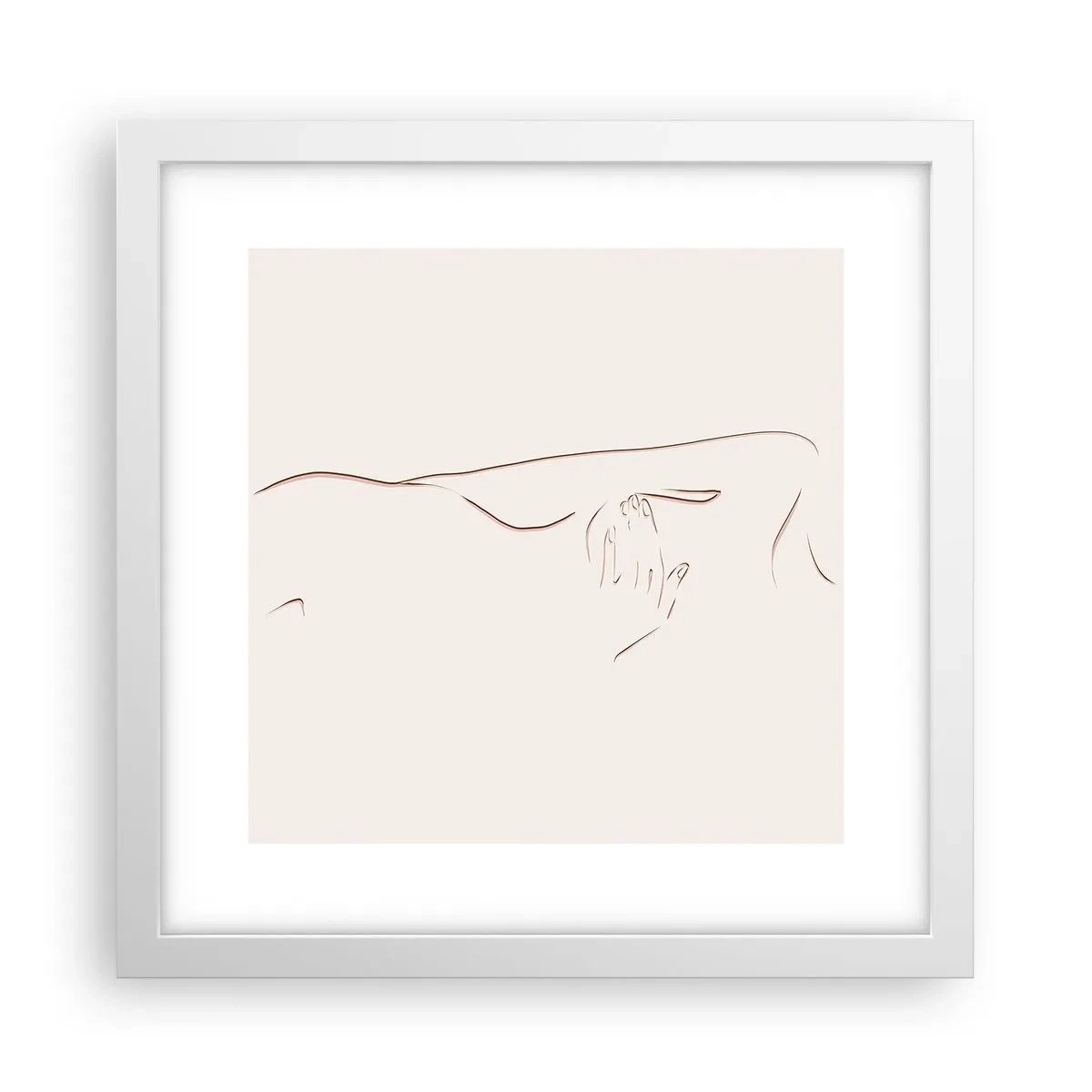 Póster en marco blanco - La forma del deseo - 30x30 cm