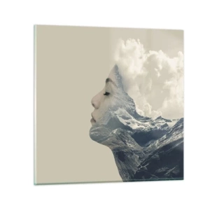 Cuadro sobre vidrio - Impresiones sobre Vidrio - La belleza de los elementos - 40x40 cm