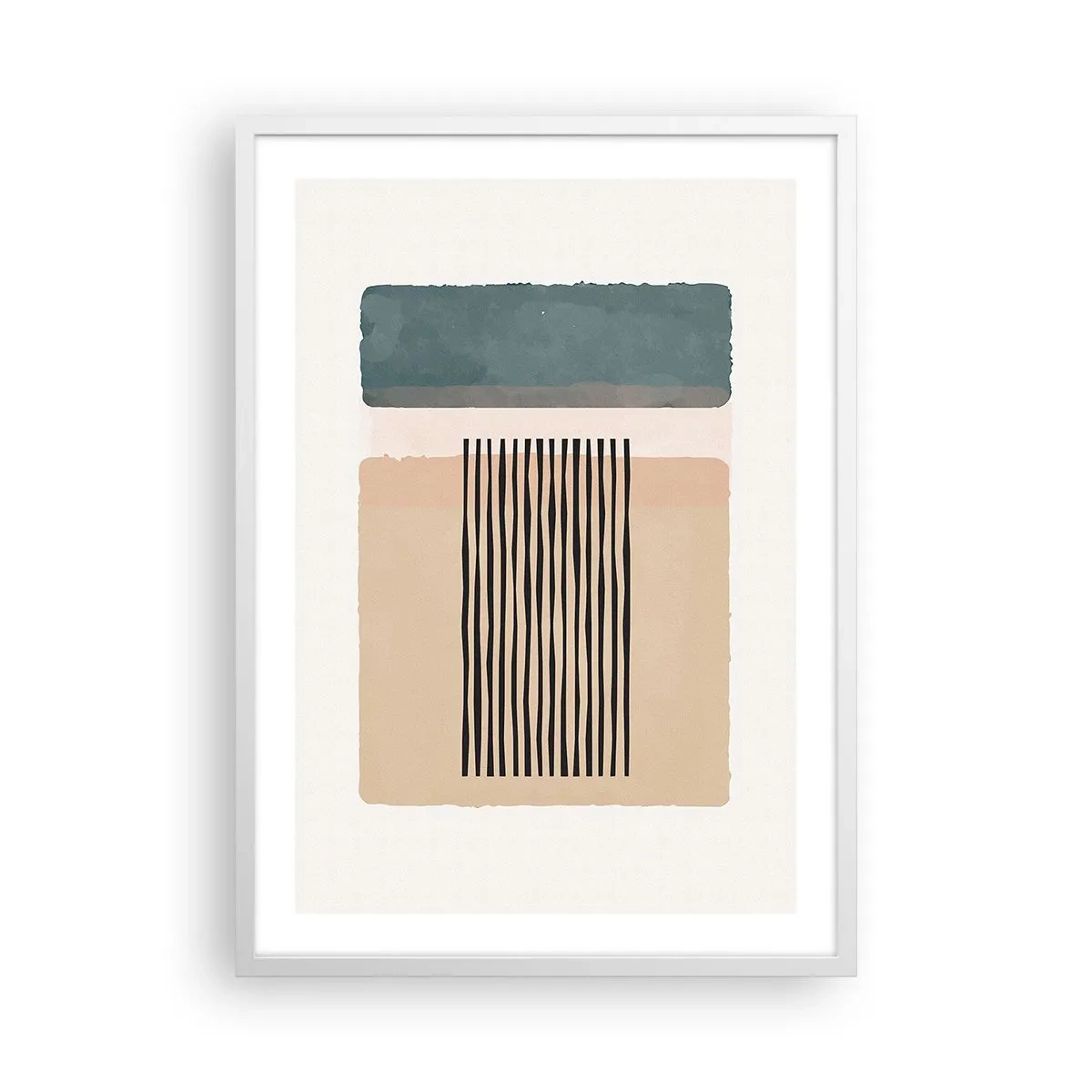 Póster en marco blanco - Todo en orden - 50x70 cm