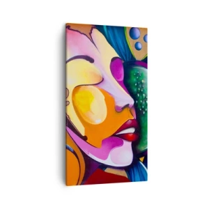 Cuadro sobre lienzo - Impresión de Imagen - Toque de color - 45x80 cm