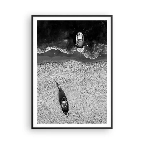 Póster en marco negro - Aún en la orilla... - 70x100 cm