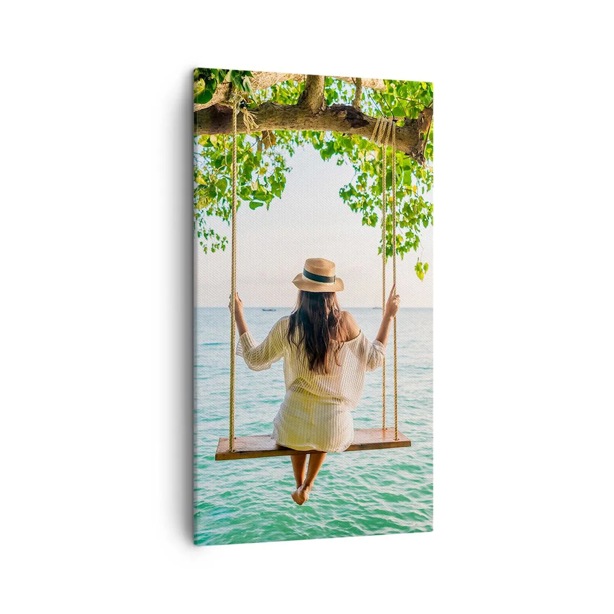 Cuadro sobre lienzo - Impresión de Imagen - La vida es bella - 45x80 cm