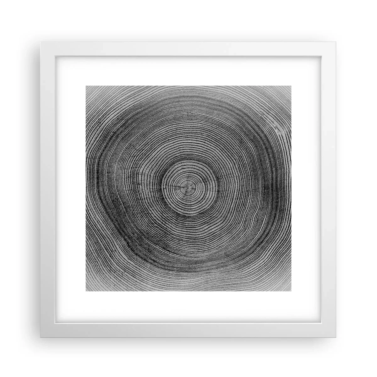 Póster en marco blanco - El paso del tiempo - 30x30 cm