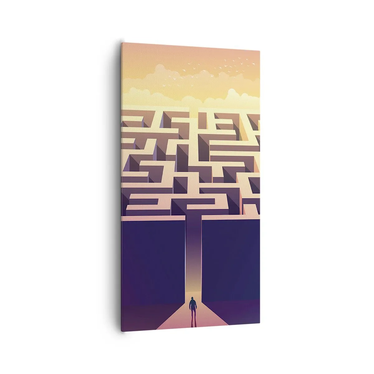 Cuadro sobre lienzo - Impresión de Imagen - Momento de tomar decisiones - 65x120 cm