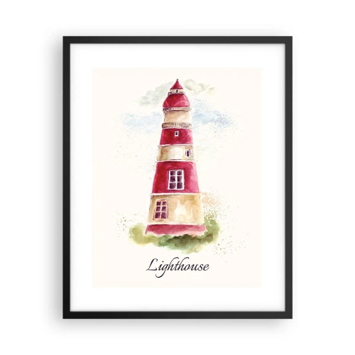 Póster en marco negro - Siempre observando - 40x50 cm