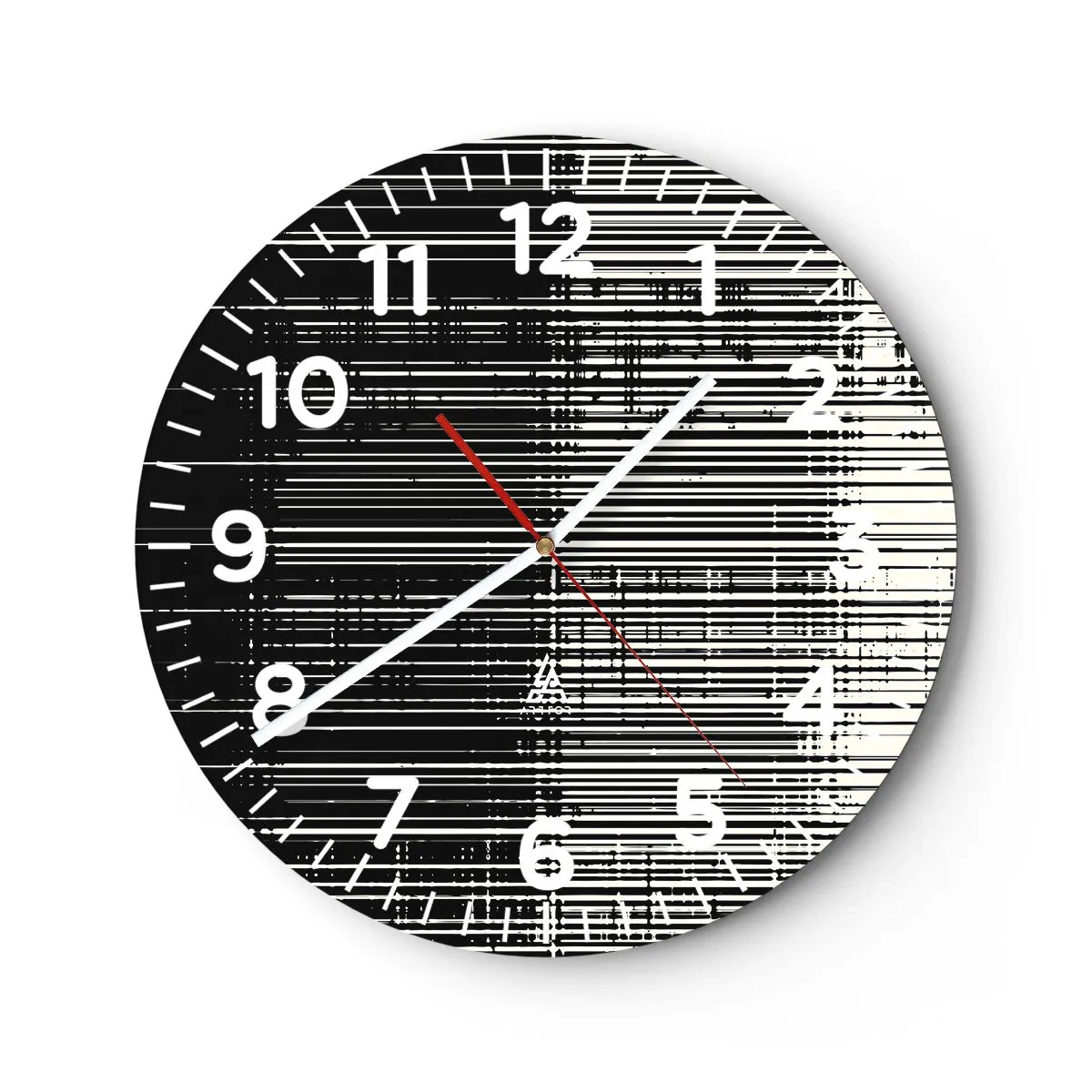 Reloj de pared - Reloj de vidrio - Ondas y vibraciones - 30x30 cm