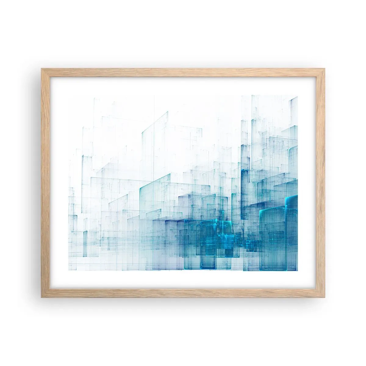 Póster en marco roble claro - Cómo se hizo el espacio - 50x40 cm