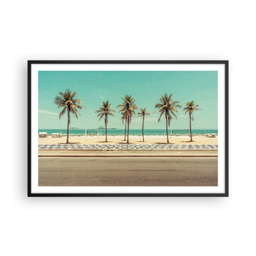 Póster en marco negro - En la playa - 91x61 cm