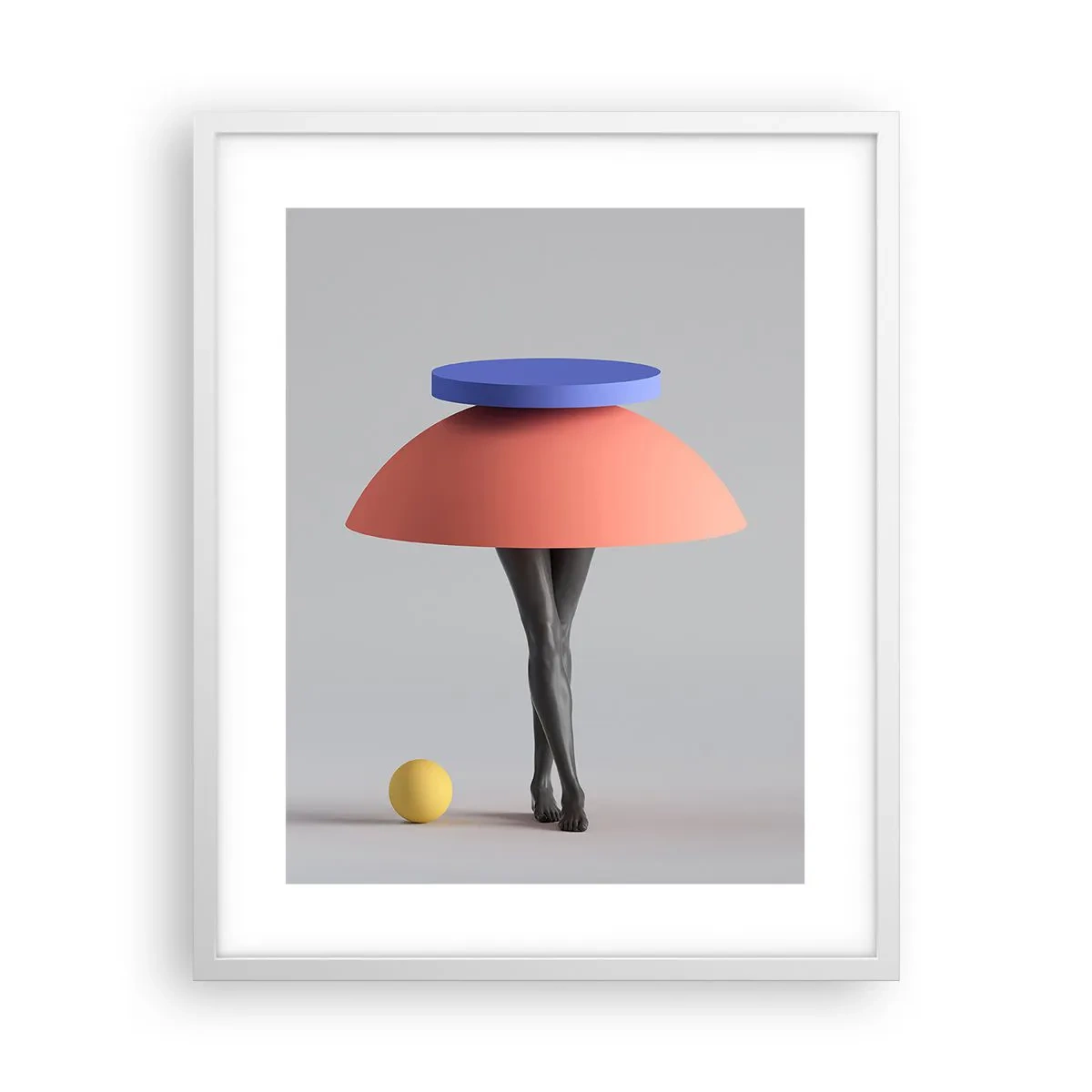 Póster en marco blanco - Composición surrealista - 40x50 cm