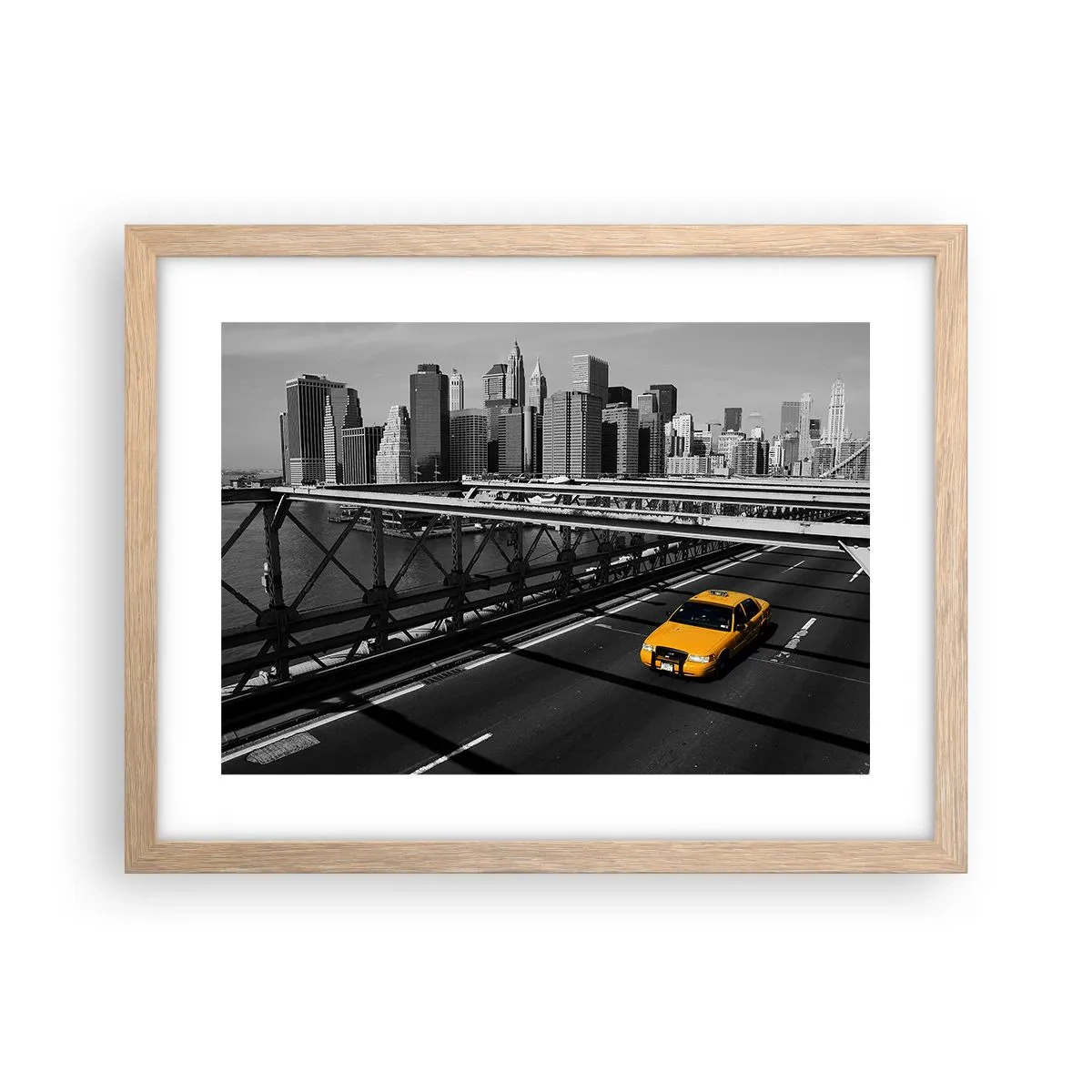 Póster en marco roble claro - El color de la gran ciudad - 40x30 cm