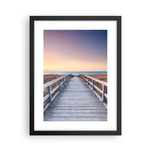 Póster en marco negro - Aurora vespertina del Báltico - 30x40 cm