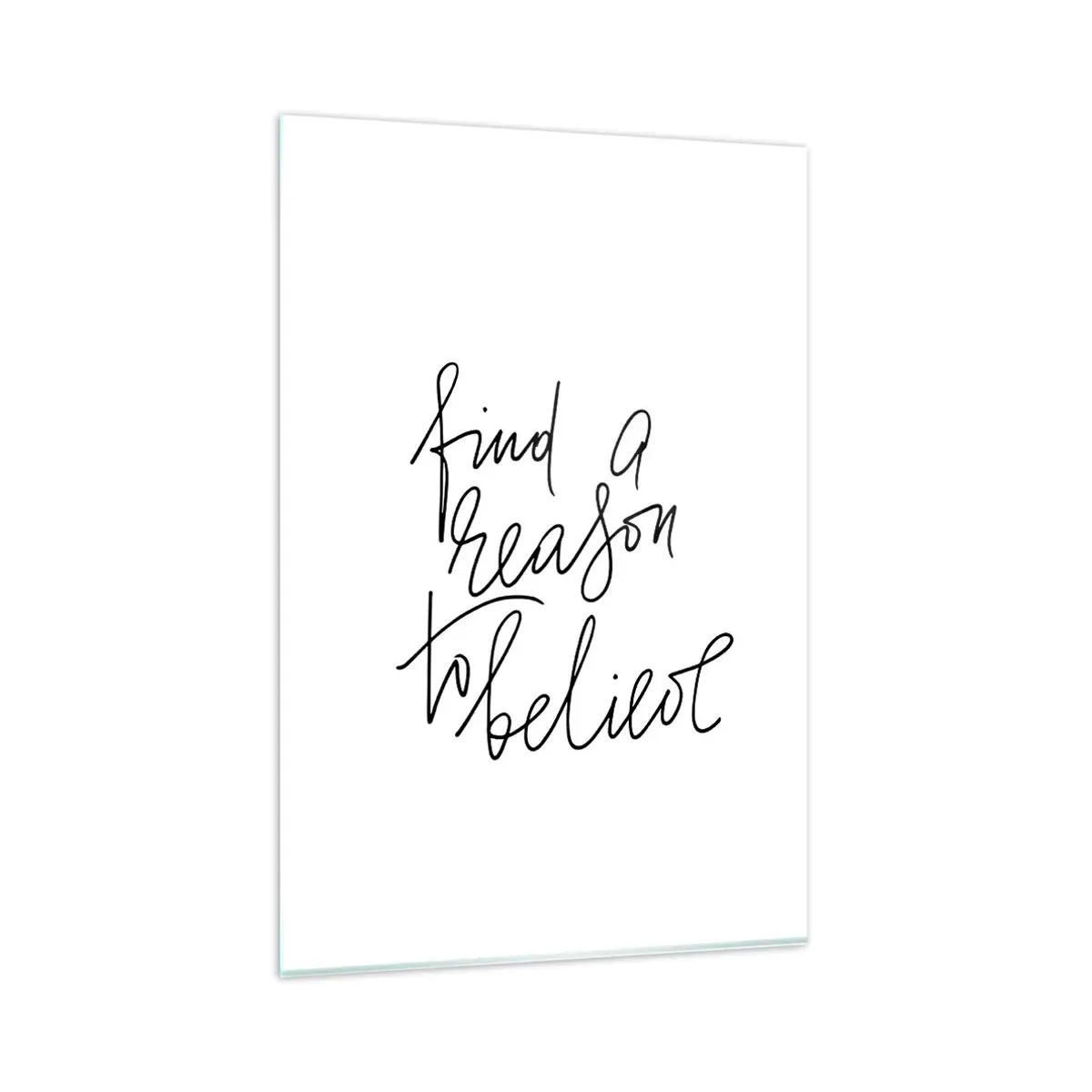 Cuadro sobre vidrio - Impresiones sobre Vidrio - Una cita motivacional en estilo minimalista. - 80x120cm - Es posible - Decoración de pared moderna para salón y dormitorio ARTTOR