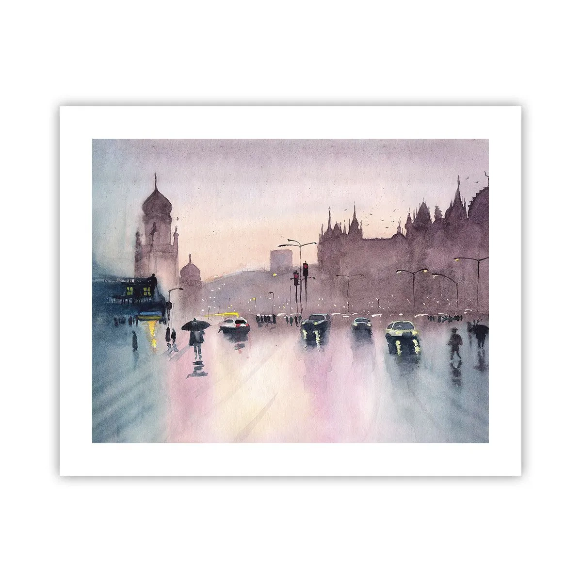 Póster - En una niebla lluviosa - 50x40 cm