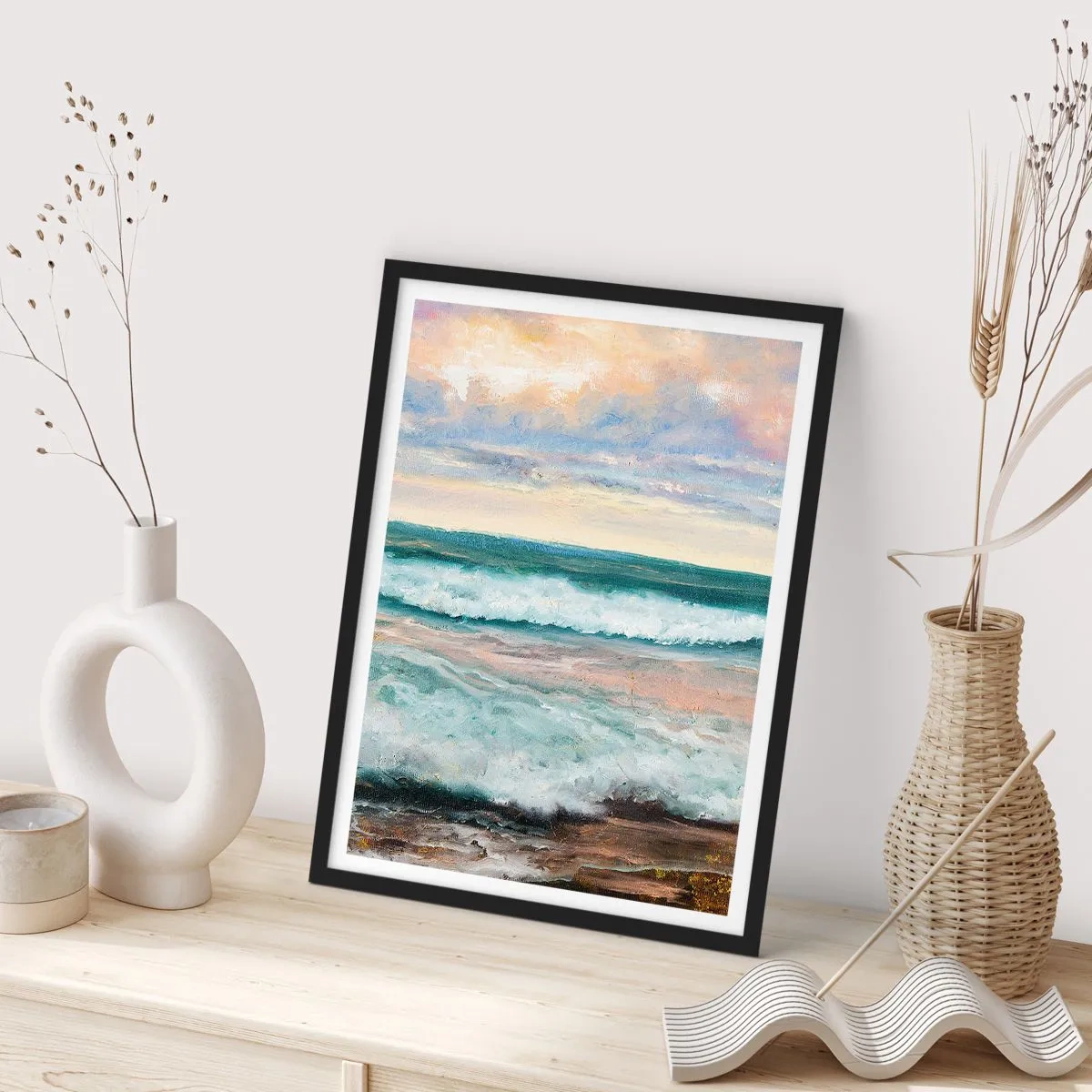 Póster en marco negro - Aquí suavizarás tu alma - 30x40 cm