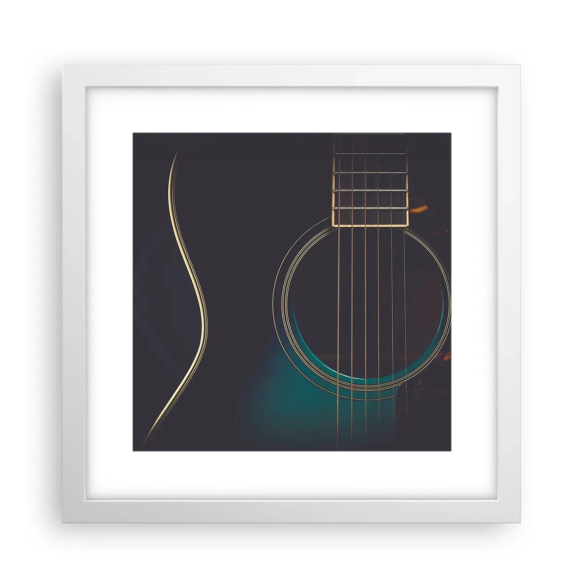 Póster en marco blanco - Un momento antes de que suene - 30x30 cm
