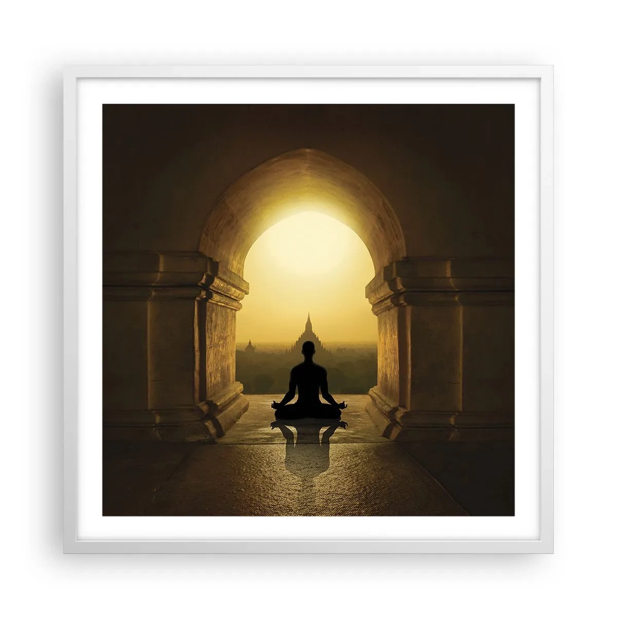 Póster en marco blanco - Armonía total - 60x60 cm