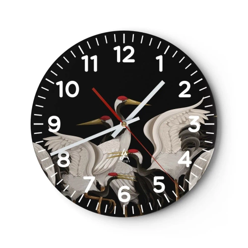 Reloj de pared - Reloj de vidrio - Asuntos de aves - 30x30 cm