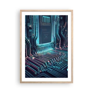 Póster en marco roble claro - Mi forma de pensar - 50x70 cm