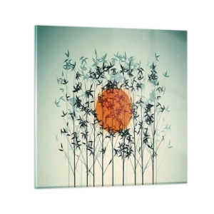 Cuadro sobre vidrio - Impresiones sobre Vidrio - El sol de Japón - 60x60 cm