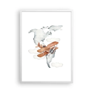 Póster en marco blanco - Con espíritu pionero - 50x70 cm