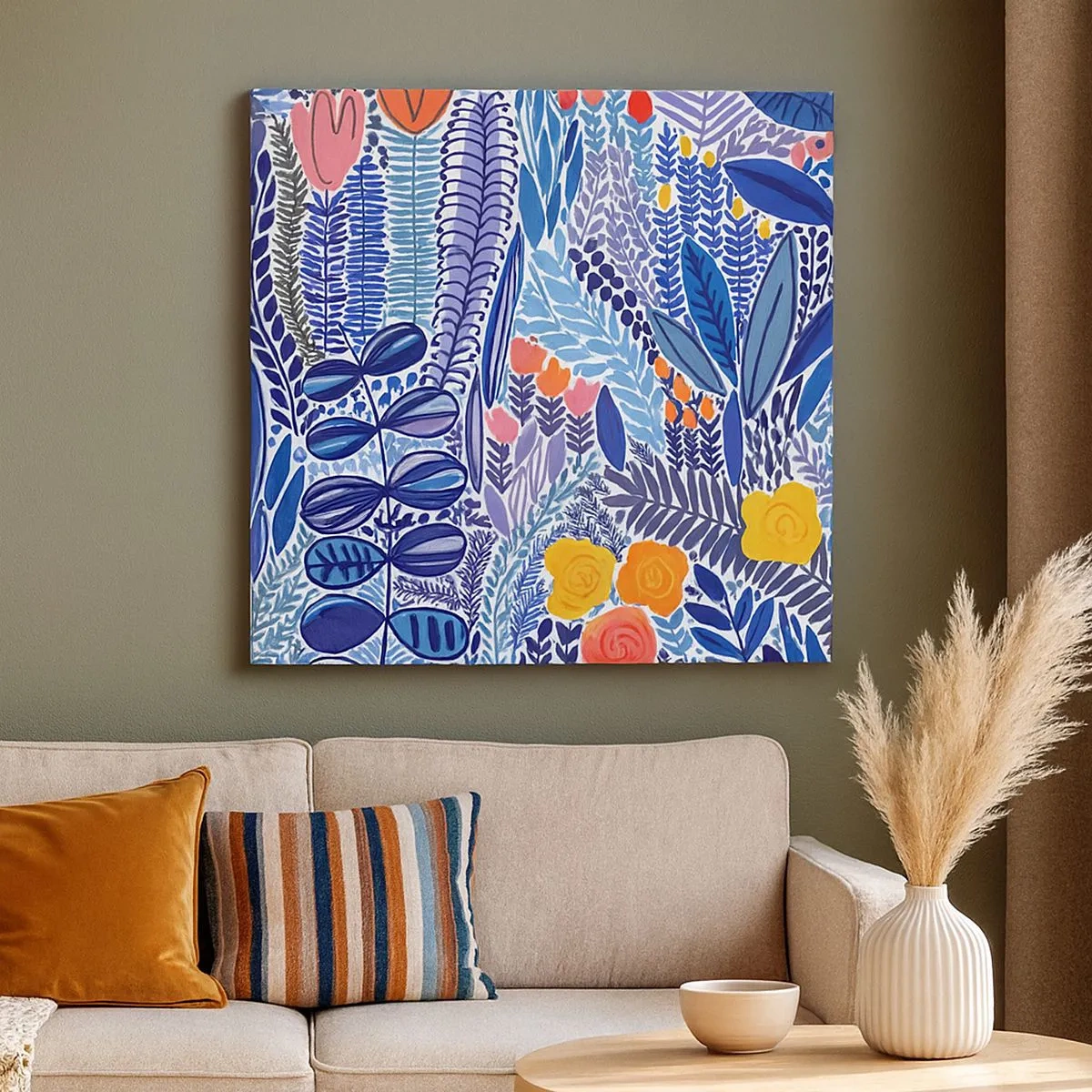 Cuadro sobre lienzo - Impresión de Imagen - Jardín hawaiano - 30x30 cm