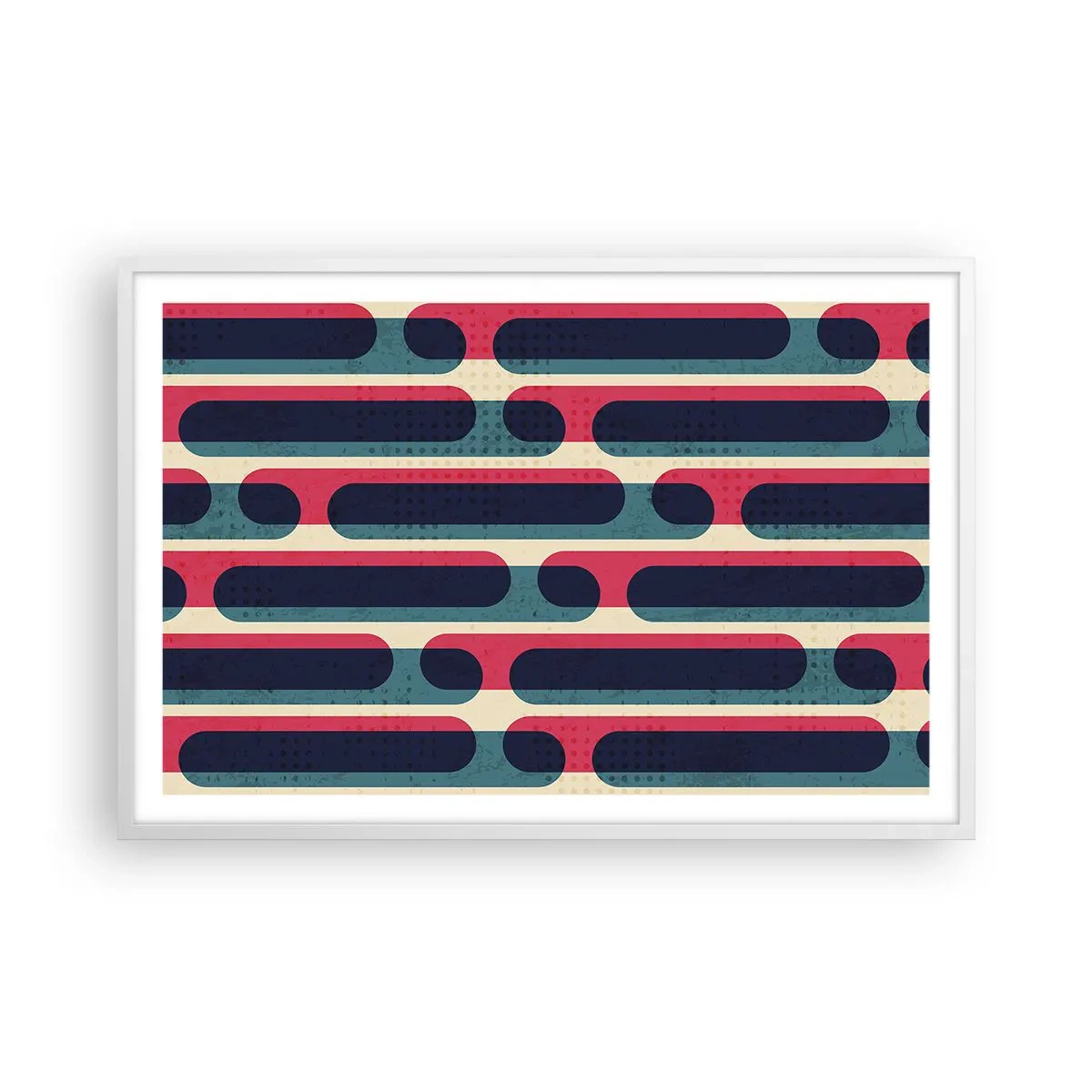 Póster en marco blanco - Profundidad y relieve - 91x61 cm