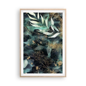 Póster en marco roble claro - Jardín encantado - 61x91 cm