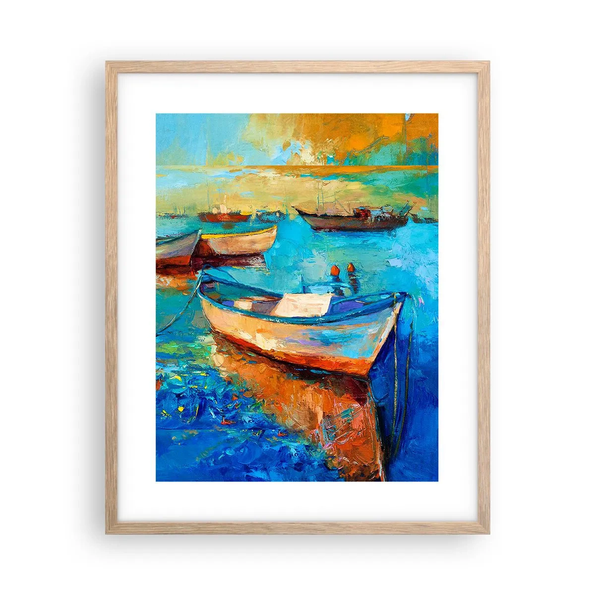 Póster en marco roble claro - En la bahía sur - 40x50 cm