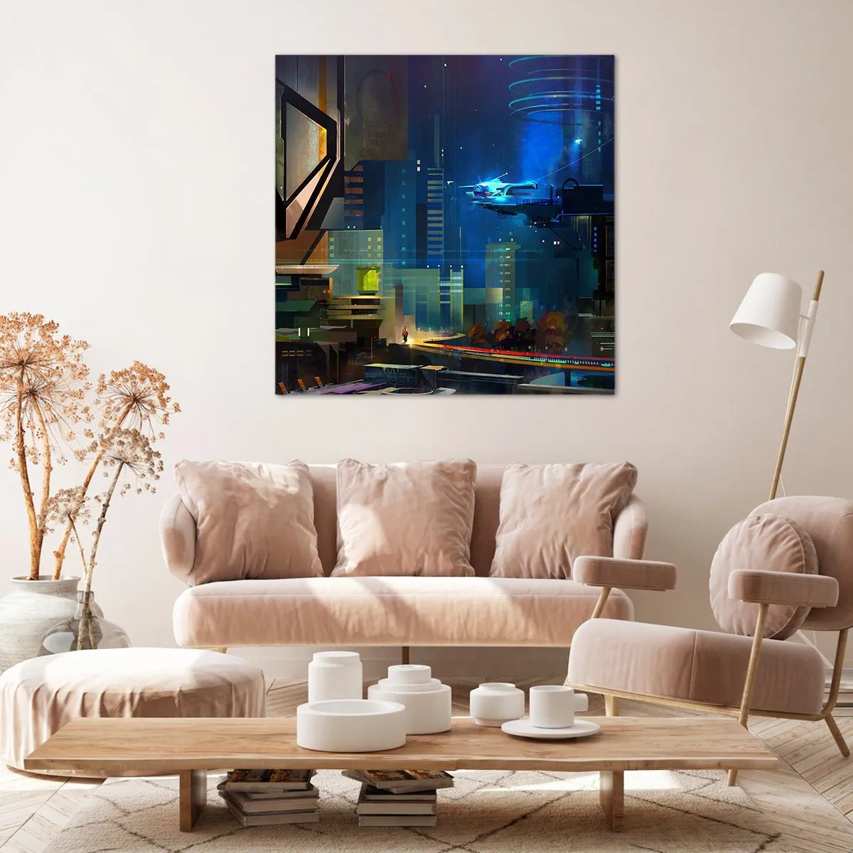 Cuadro sobre lienzo - Impresión de Imagen - En un futuro próximo - 70x70 cm