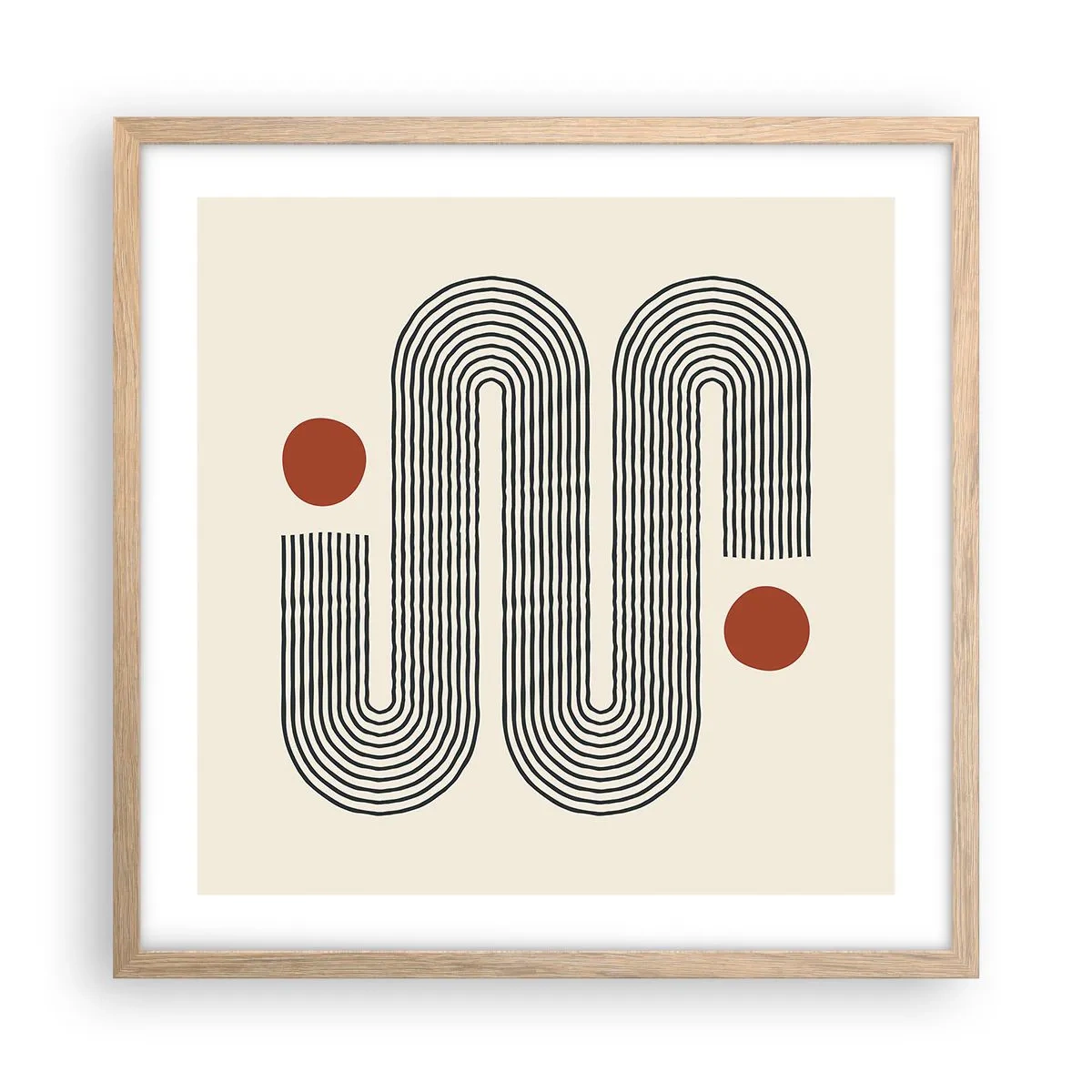 Póster en marco roble claro - De principio a fin - 50x50 cm