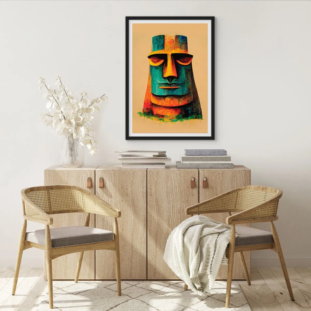 Póster en marco negro - Escultural, pero simpática - 61x91 cm