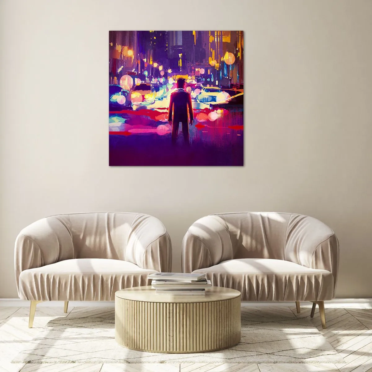 Cuadro sobre vidrio - Impresiones sobre Vidrio - Inmerso en la luz - 40x40 cm