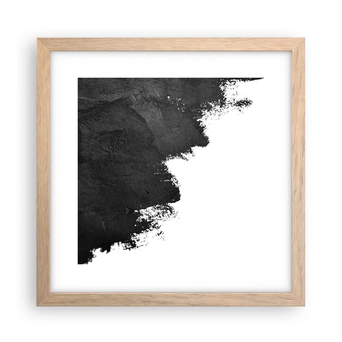 Póster en marco roble claro - Elementos: tierra - 30x30 cm