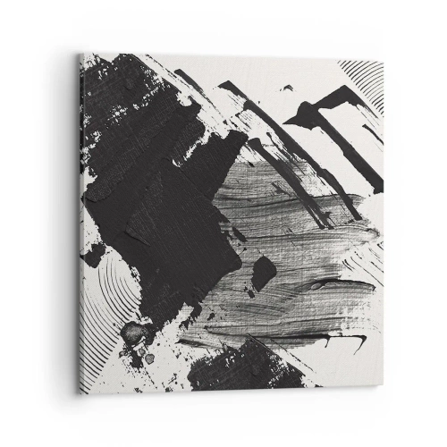 Cuadro sobre lienzo - Impresión de Imagen - Abstracción: la expresión del negro - 70x70 cm