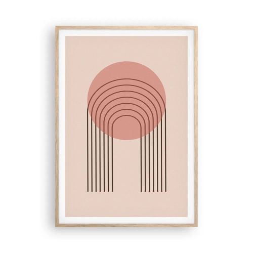 Póster en marco roble claro - Atracción irresistible - 70x100 cm