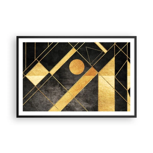 Póster en marco negro - Sol del desierto - 91x61 cm