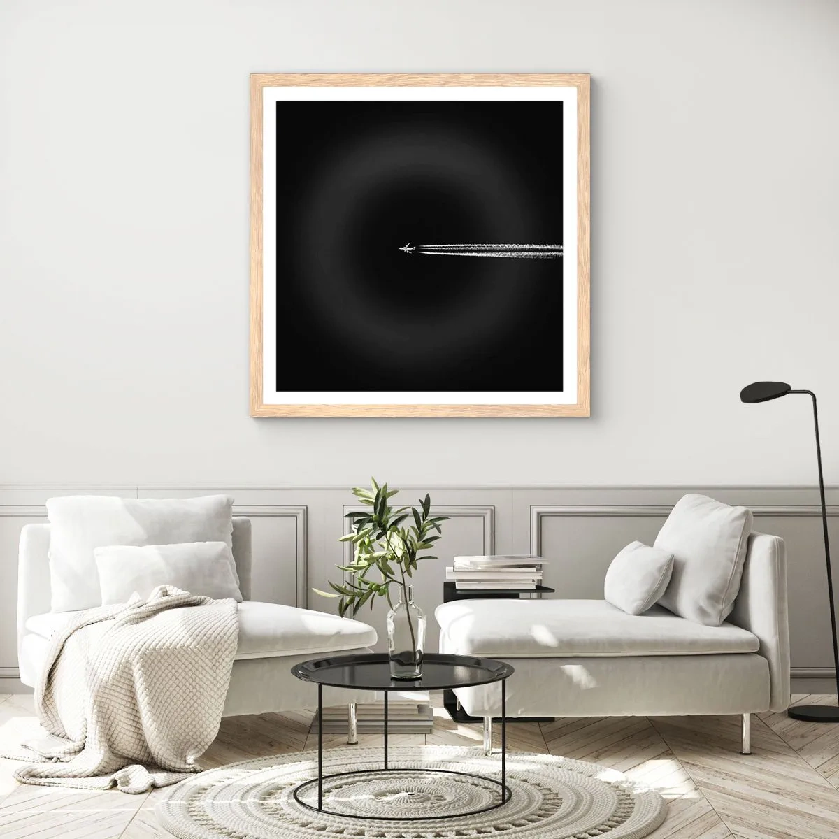 Póster en marco roble claro - En otra dimensión - 30x30 cm