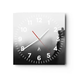 Reloj de pared - Reloj de vidrio - En el límite del mundo - 40x40 cm