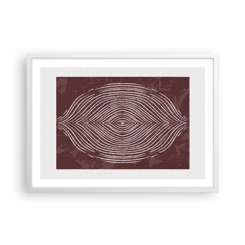 Póster en marco blanco - El espacio habla - 70x50 cm