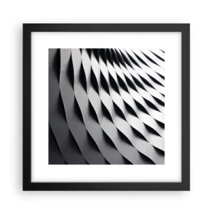 Póster en marco negro - En la superficie de las ondas - 30x30 cm