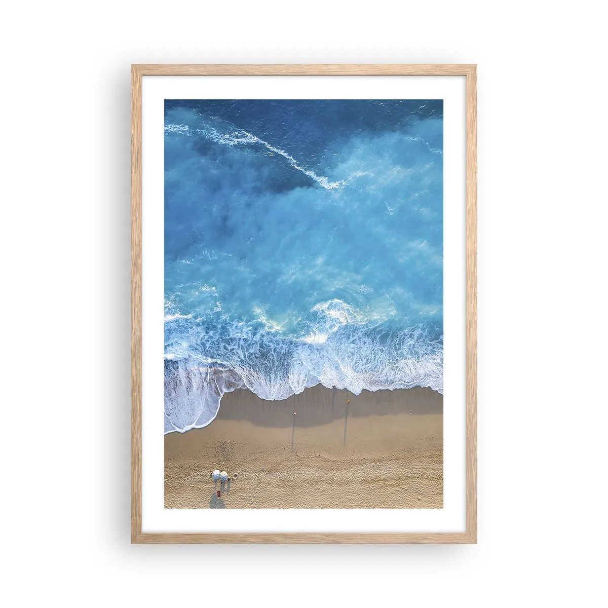 Póster en marco roble claro - El poder del azul - 50x70 cm