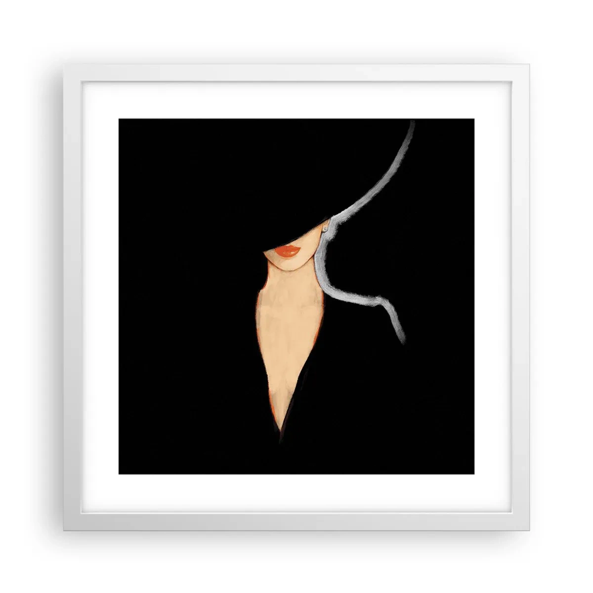Póster en marco blanco - Elegancia y estilo - 40x40 cm