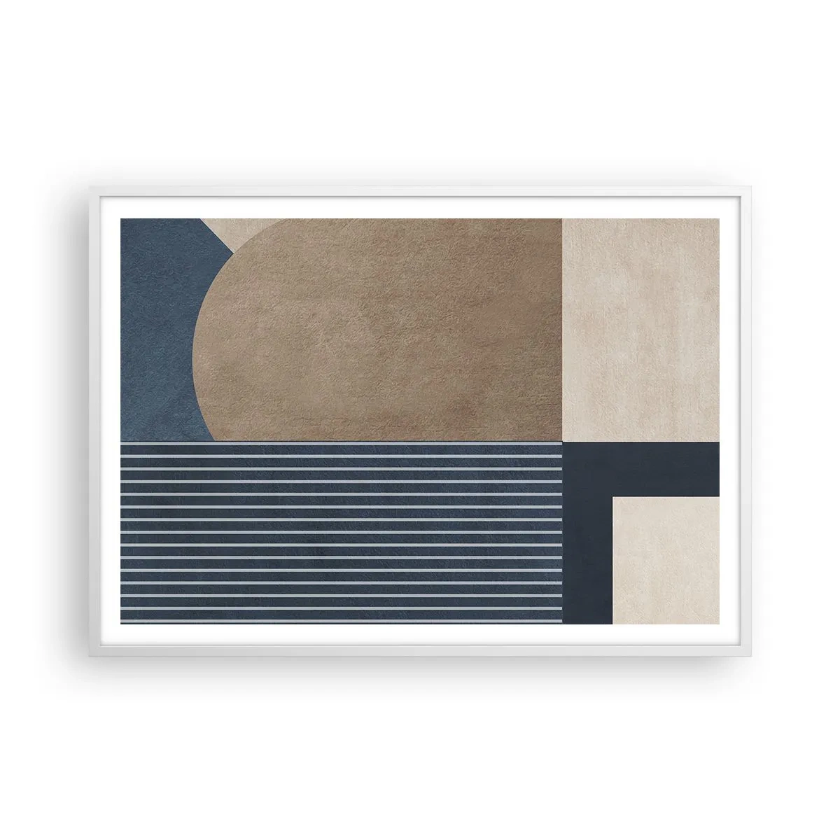 Póster en marco blanco - Composición de sencillez y redondez - 100x70 cm