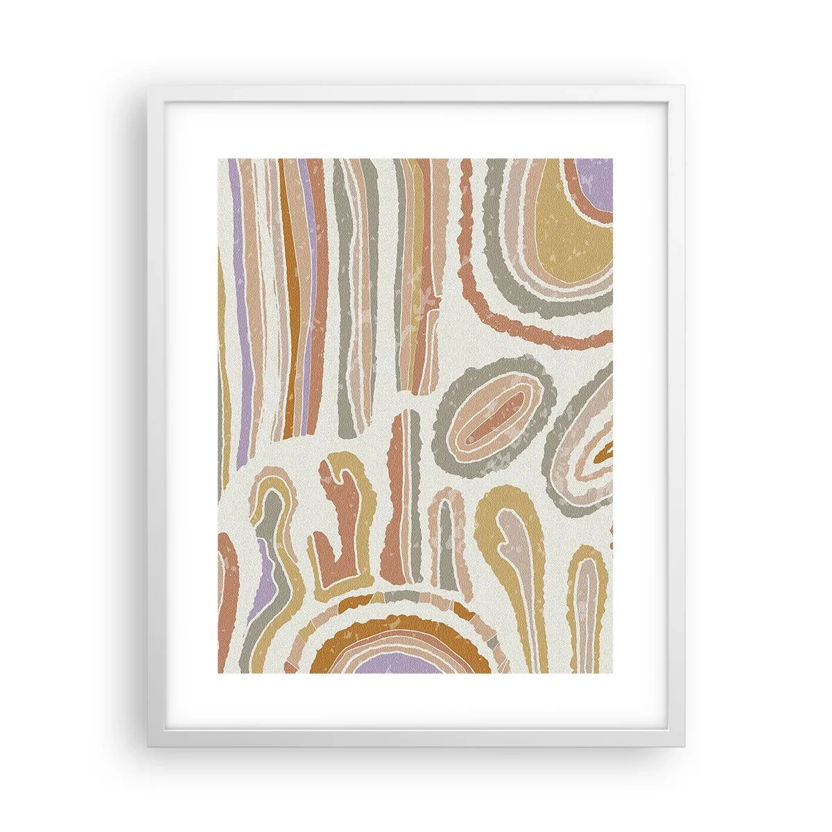 Póster en marco blanco - Cortes transversales llenos de color - 40x50 cm