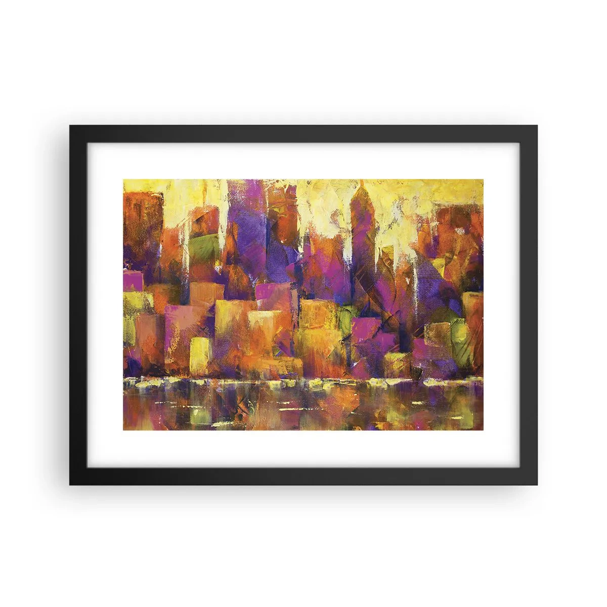 Póster en marco negro - Composición metropolitana - 40x30 cm