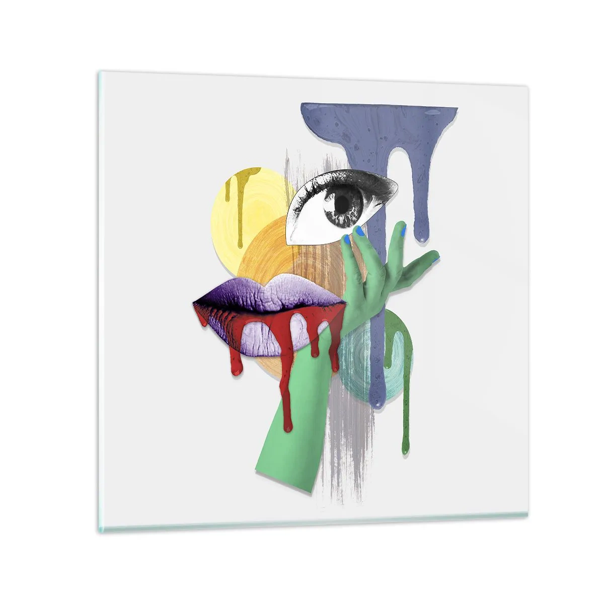 Cuadro sobre vidrio - Impresiones sobre Vidrio - Un retrato deconstruido - 50x50 cm